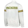Green Bay Packers The Power Forward Satin White Jackets