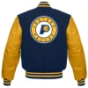 Indiana Pacers Letterman Blue and Yellow Jackets