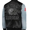 Las Vegas Raiders Starter Grey and Black Satin Jackets