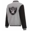 Las Vegas Raiders Varsity Black and Gray Wool Jackets
