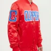 Los Angeles Clippers Wordmark Satin Red Jackets