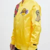 Los Angeles Lakers Rose Yellow Satin Jackets
