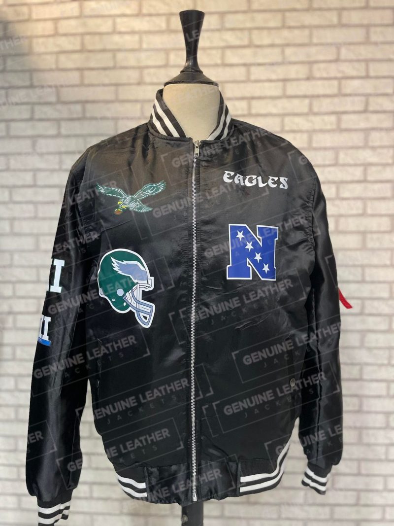 MA-1 Philadelphia Eagles Black Bomber Jacket