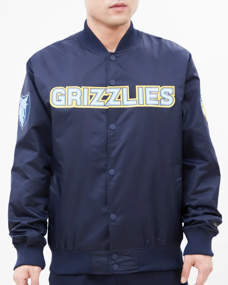 Memphis Grizzlies Big Logo Satin Jacket