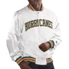 Miami Hurricanes Bomber White Satin Jacket