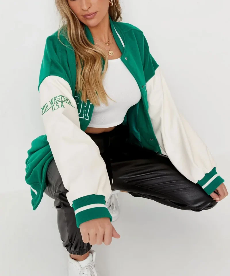 Michigan Mid Western Green Varsity Jackets