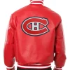 Montreal Canadiens Bomber Red Leather Jackets