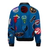 NBA Collage Wool & Leather Teal Jackets