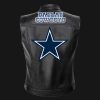 NFL Team Dallas Cowboys Black Leather Vests