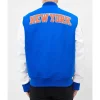 NY Knicks Logo Varsity Royal and White Jackets