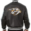 Nashville Predators Bomber Black Leather Jackets