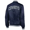 Navy Blue Overtime Dallas Cowboys Satin Jackets