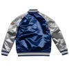 Navy Blue & Silver Dallas Cowboys Satin Jacket