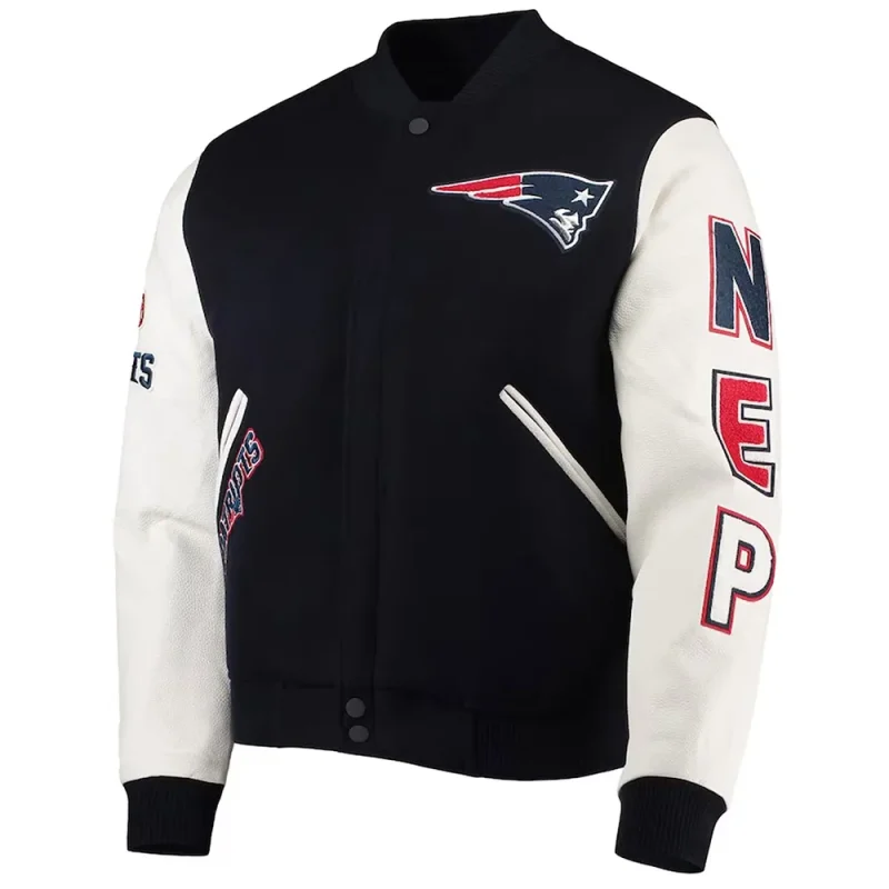 New England Patriots Navy & White Logo Jacket