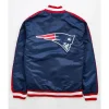 New England Patriots Satin Striped Navy Blue Jackets