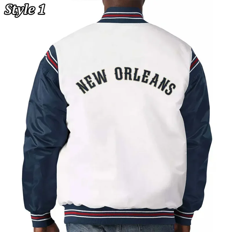New Orleans Pelicans Renegade White & Navy Jacket