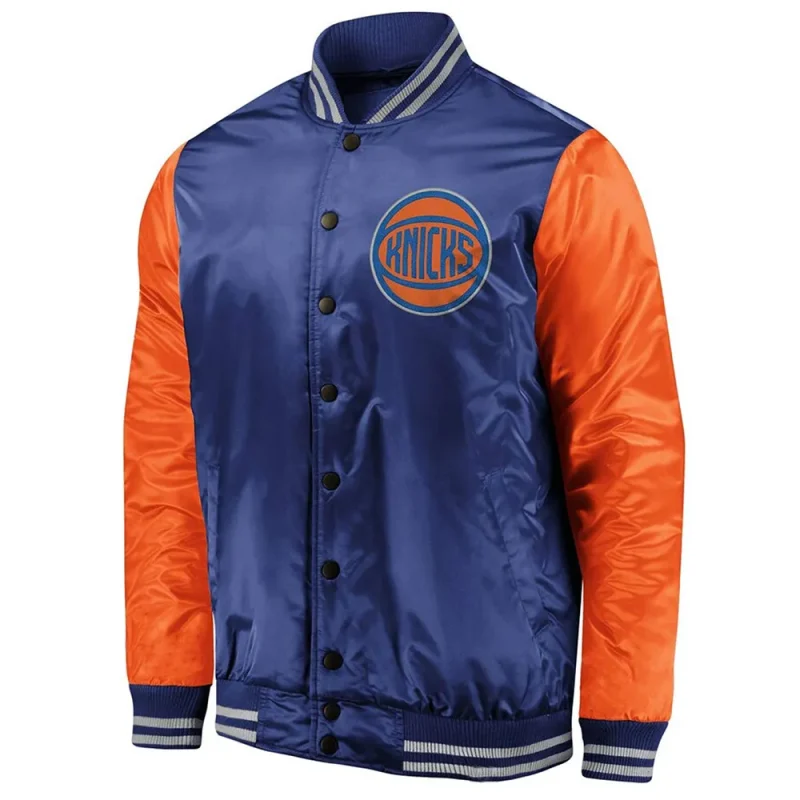 New York Knicks Iconic Tackle Blue & Orange Jacket