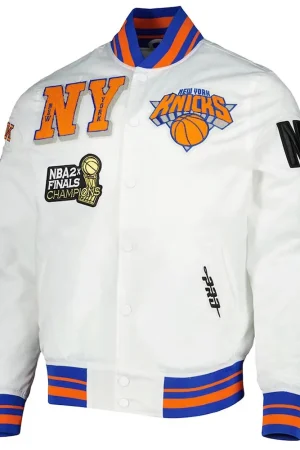 New York Knicks White 2x Finals Champions Jacket