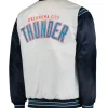 Oklahoma City Thunder Starter Blue and White Satin Jackets
