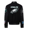 Philadelphia Eagles Wool & Leather Varsity Black Jackets
