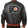 Philadelphia Flyers Black Leather Bomber Jackets