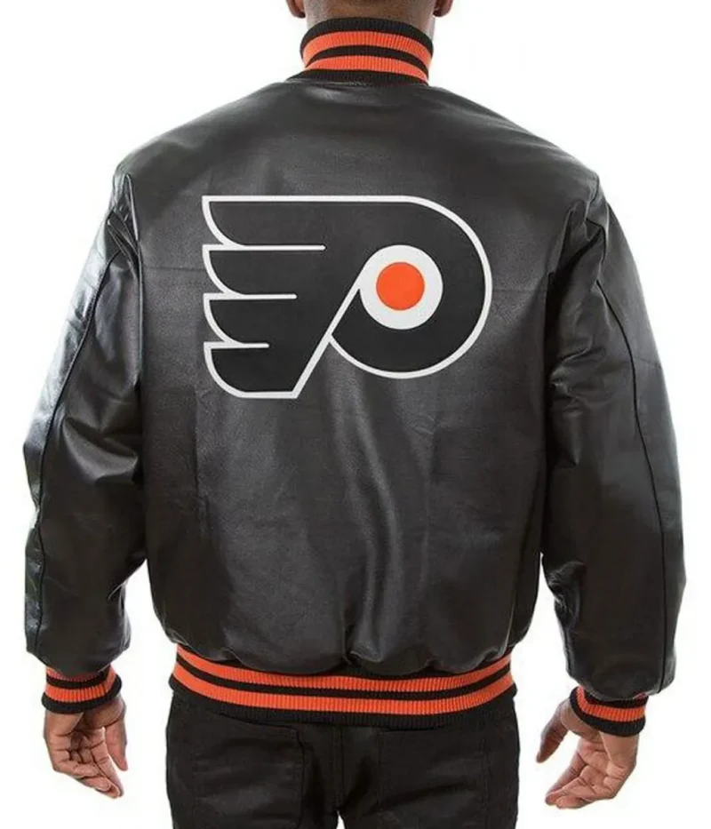 Philadelphia Flyers Black Leather Bomber Jackets