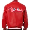 Philadelphia Phillies Letterman Red Leather Jackets