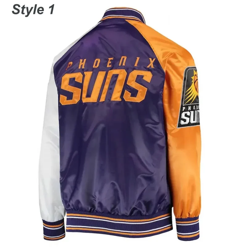 Phoenix Suns Reliever Purple and Orange Satin Jackets