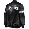 Pick & Roll San Antonio Spurs Satin Black Jacket