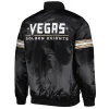 Pick & Roll Vegas Golden Knights Black Varsity Satin Jacket