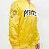 Pittsburgh Pirates Wordmark Yellow Satin Jackets