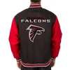 Poly Twill Atlanta Falcons Black and Red Jacket
