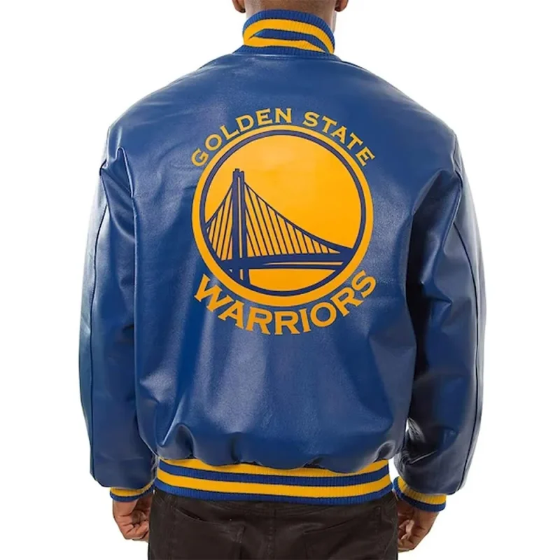 Royal Golden State Warriors Varsity Leather Jackets
