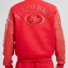 San Francisco 49ers Triple Red Wool Varsity Jacket
