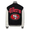 San Francisco 49ers Wool & Leather Varsity Black Jackets