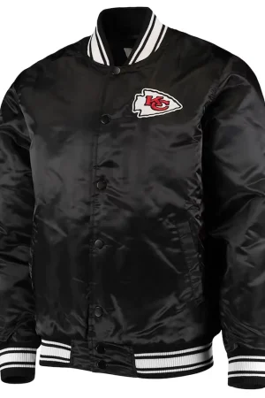 Starter Kansas City Chiefs Locker Room Black Satin Jacket