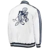 Starter White Dallas Cowboys Throwback D-Line Satin Jackets