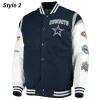 Super Bowl 5x Champions Dallas Cowboys Navy White Jacket