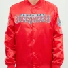 Tampa Bay Buccaneers Wordmark Satin Red Jacket