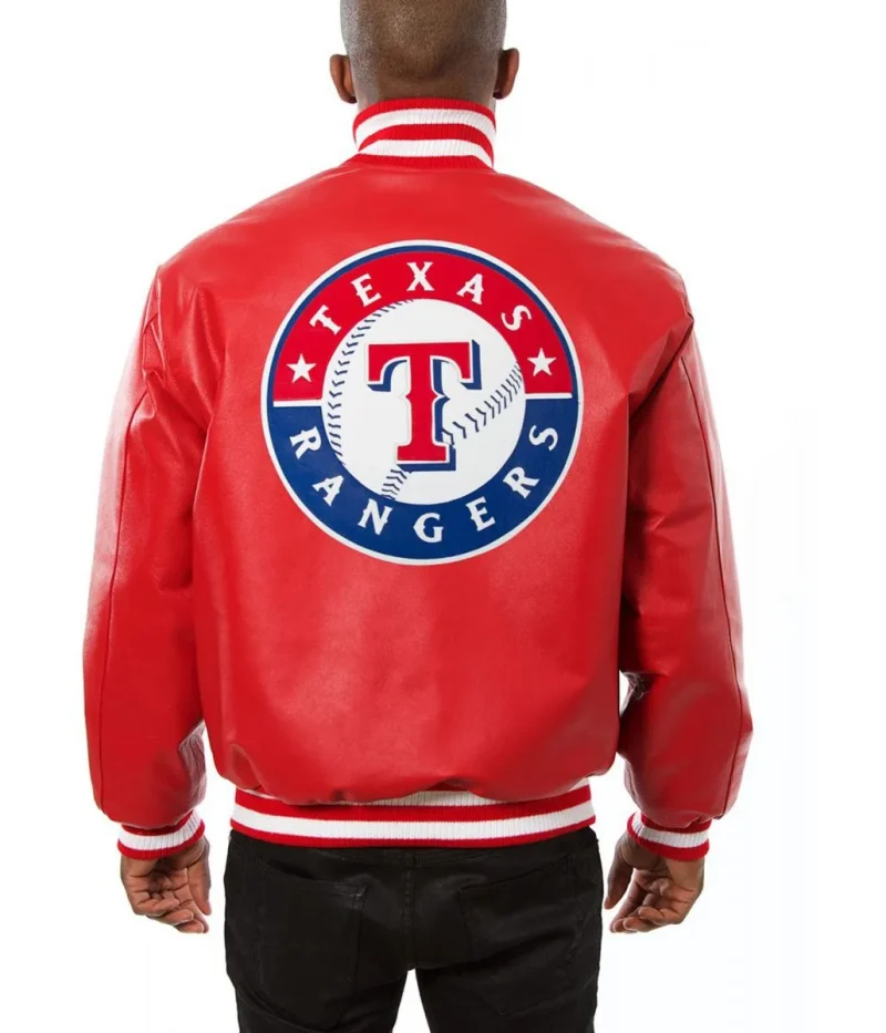 Texas Rangers Letterman Red Leather Jackets