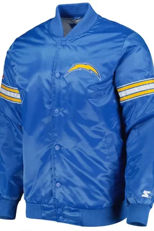 The Pick and Roll LA Chargers Satin Powder Blue Jacket