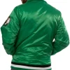 Varsity Bomber Boston Celtics Green Satin Jackets