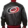 Varsity Carolina Hurricanes Black Leather Jackets