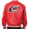 Varsity Carolina Hurricanes Red Leather Jackets