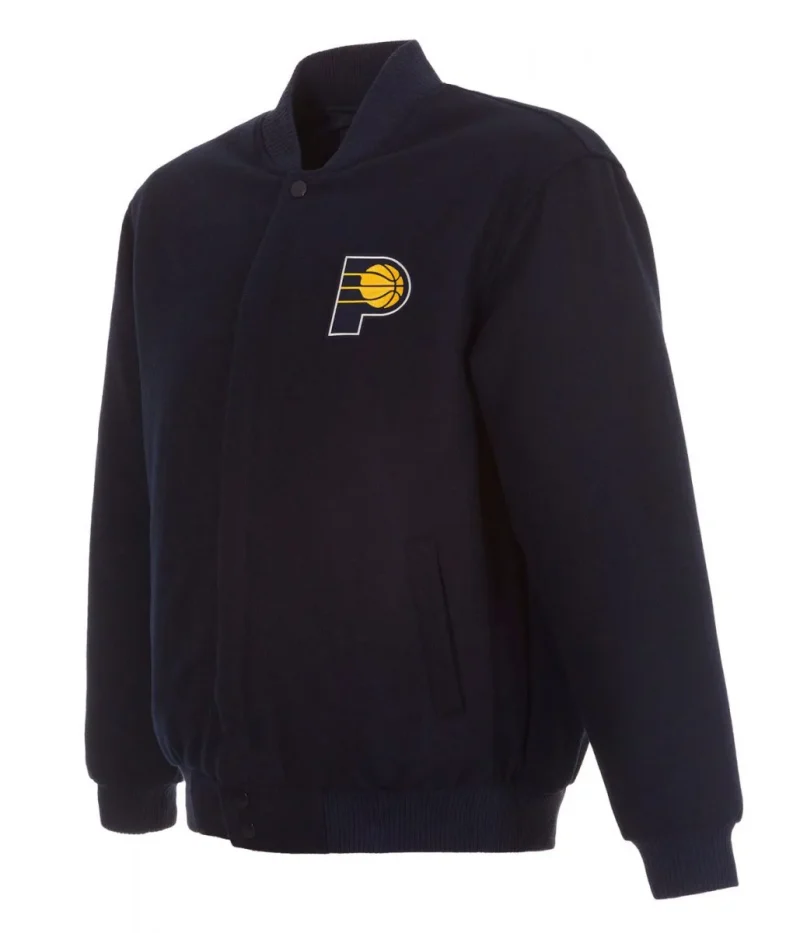 Varsity Indiana Pacers Navy Blue Wool Jacket