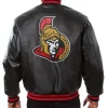 Varsity Ottawa Senators Black Leather Jackets