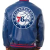 Varsity Philadelphia 76ers Royal Blue Leather Jackets