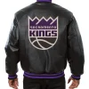 Varsity Sacramento Kings Black Leather Jackets