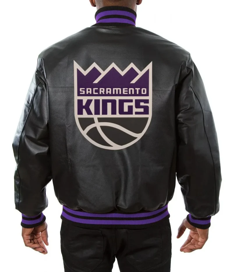 Varsity Sacramento Kings Black Leather Jackets