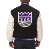 Varsity Sacramento Kings Domestic Black and White Jackets